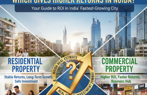 Commercial vs Residential Property in Noida – ROI and Investment Comparison